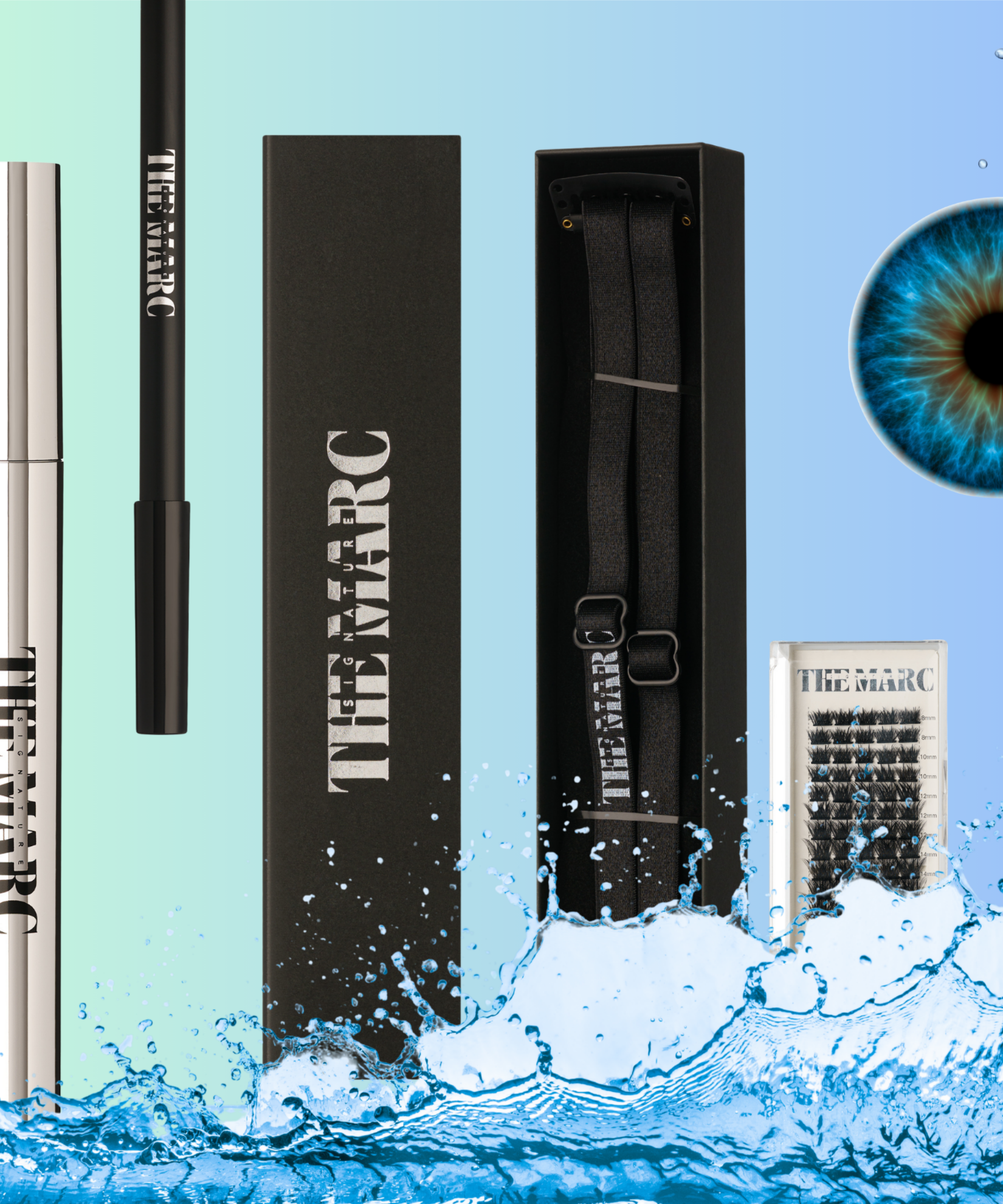 Lentile colorate dutiful eyes + Gene false underlash Kit + Banda de par pentru lifting ochi + gloss de buze + creion de buze + creion de buze tatuaj
